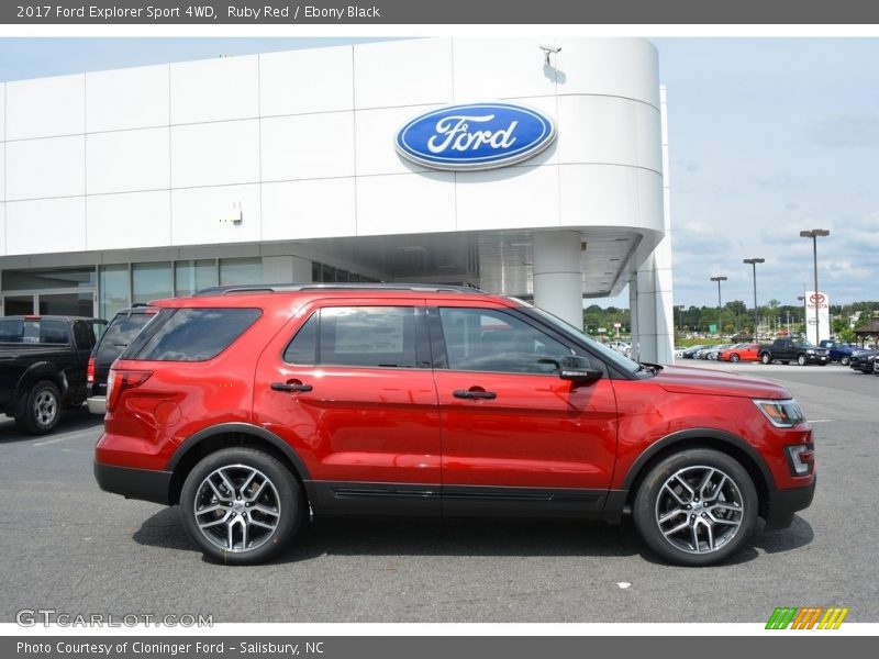 Ruby Red / Ebony Black 2017 Ford Explorer Sport 4WD
