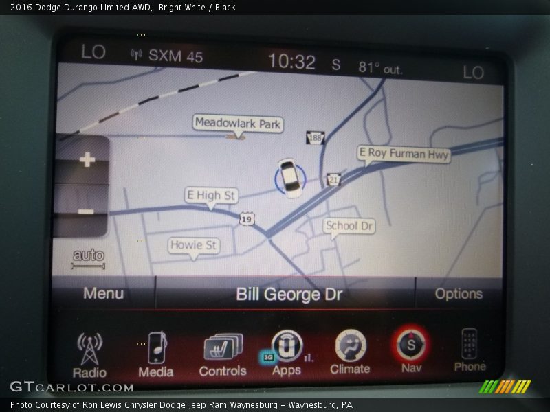 Bright White / Black 2016 Dodge Durango Limited AWD