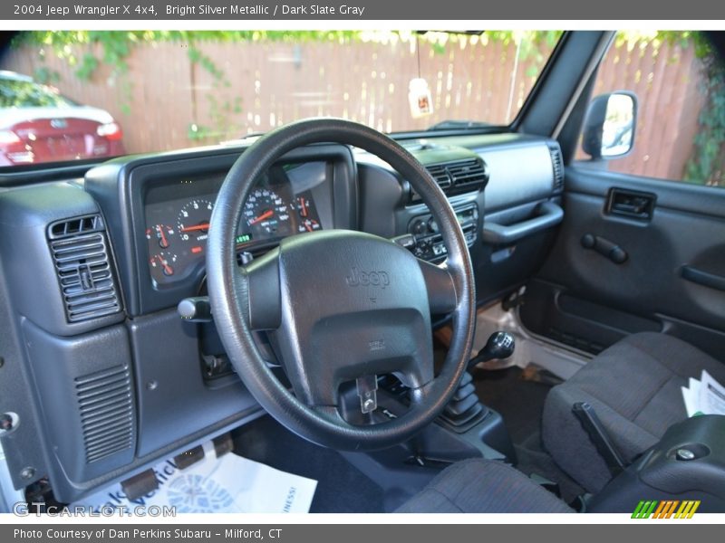 Bright Silver Metallic / Dark Slate Gray 2004 Jeep Wrangler X 4x4