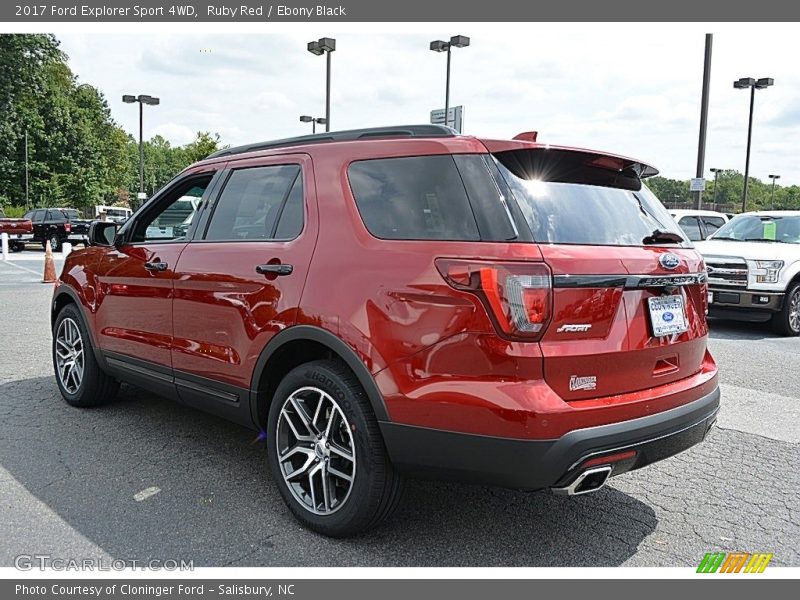 Ruby Red / Ebony Black 2017 Ford Explorer Sport 4WD