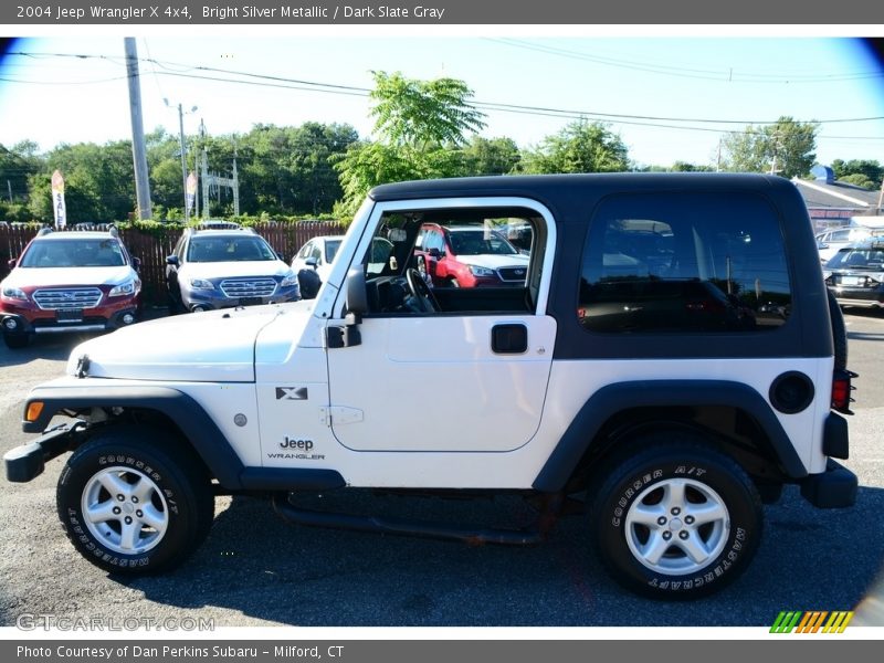 Bright Silver Metallic / Dark Slate Gray 2004 Jeep Wrangler X 4x4