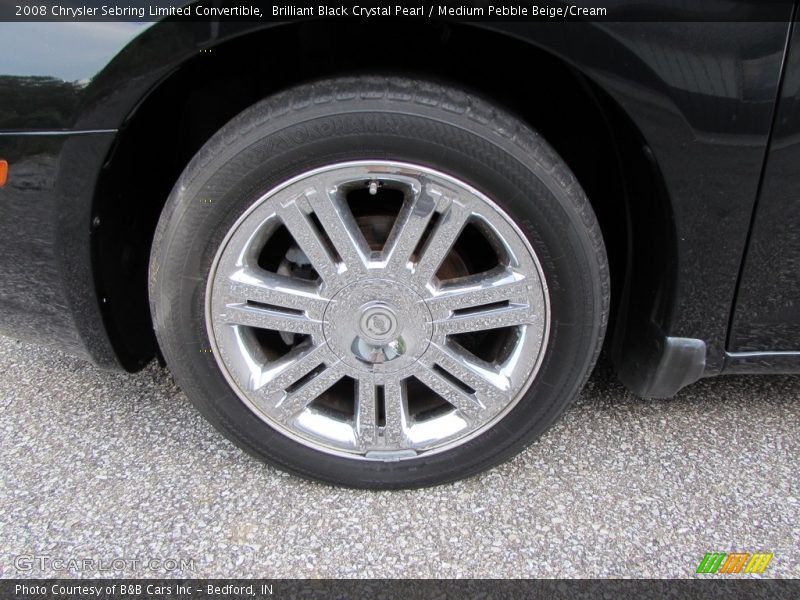 Brilliant Black Crystal Pearl / Medium Pebble Beige/Cream 2008 Chrysler Sebring Limited Convertible