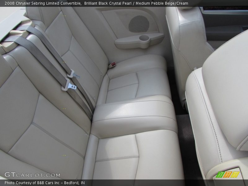 Brilliant Black Crystal Pearl / Medium Pebble Beige/Cream 2008 Chrysler Sebring Limited Convertible