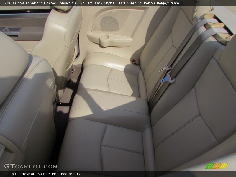 Brilliant Black Crystal Pearl / Medium Pebble Beige/Cream 2008 Chrysler Sebring Limited Convertible