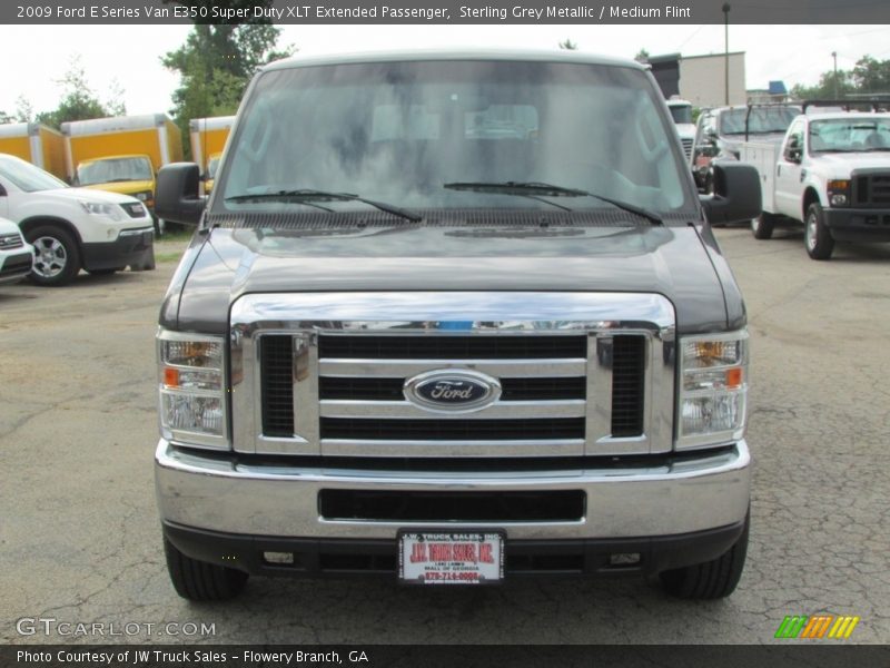 Sterling Grey Metallic / Medium Flint 2009 Ford E Series Van E350 Super Duty XLT Extended Passenger