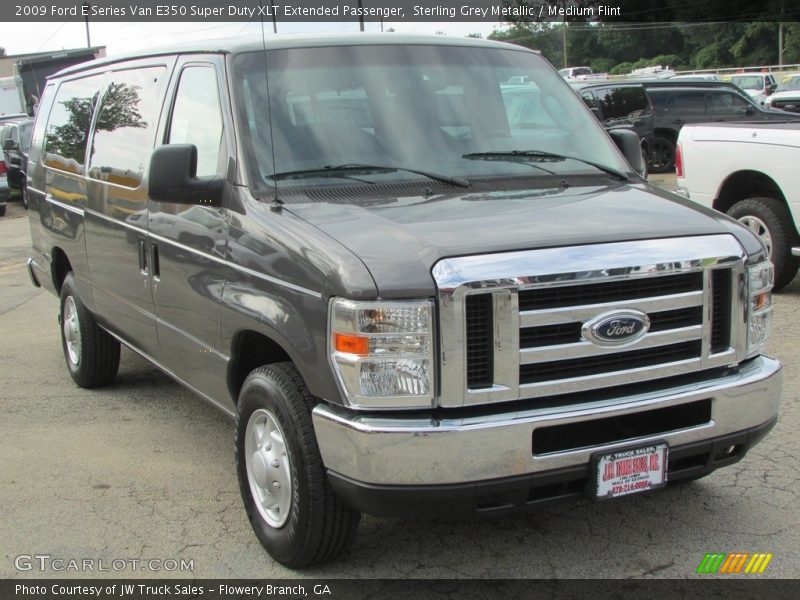 Sterling Grey Metallic / Medium Flint 2009 Ford E Series Van E350 Super Duty XLT Extended Passenger