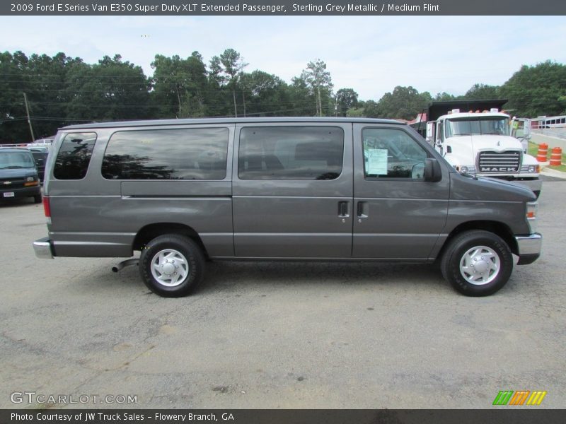 Sterling Grey Metallic / Medium Flint 2009 Ford E Series Van E350 Super Duty XLT Extended Passenger