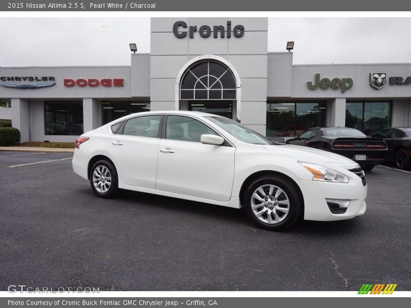 Pearl White / Charcoal 2015 Nissan Altima 2.5 S