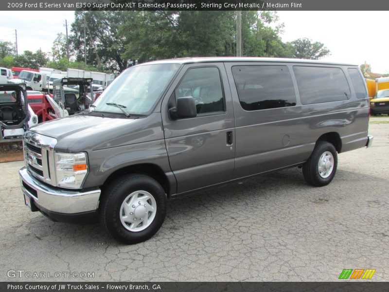 Sterling Grey Metallic / Medium Flint 2009 Ford E Series Van E350 Super Duty XLT Extended Passenger