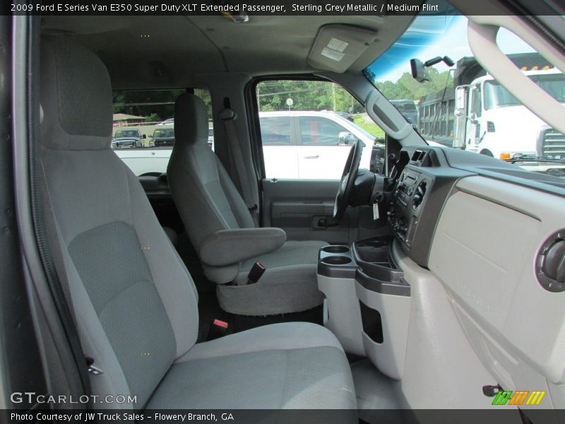 Sterling Grey Metallic / Medium Flint 2009 Ford E Series Van E350 Super Duty XLT Extended Passenger