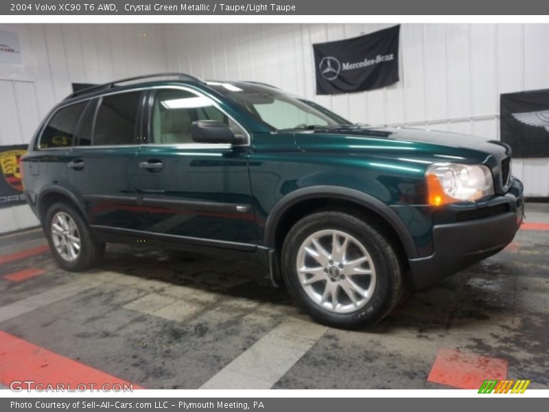 Crystal Green Metallic / Taupe/Light Taupe 2004 Volvo XC90 T6 AWD