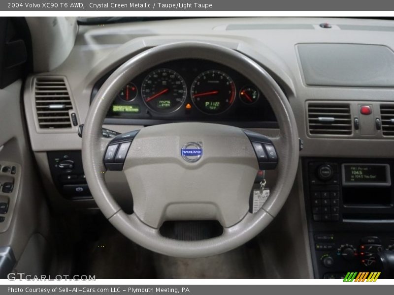 Crystal Green Metallic / Taupe/Light Taupe 2004 Volvo XC90 T6 AWD