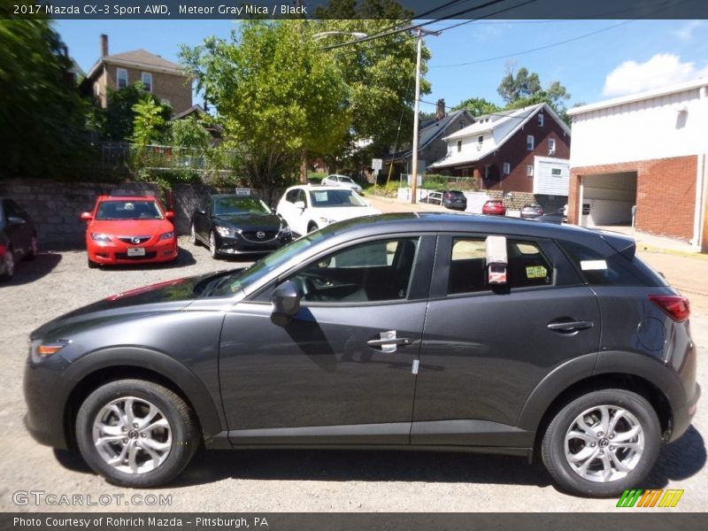Meteor Gray Mica / Black 2017 Mazda CX-3 Sport AWD
