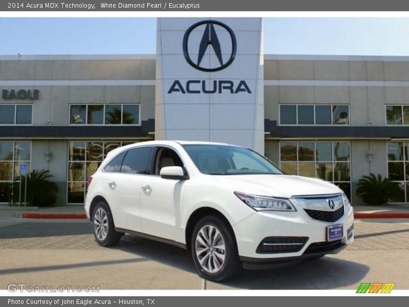White Diamond Pearl / Eucalyptus 2014 Acura MDX Technology