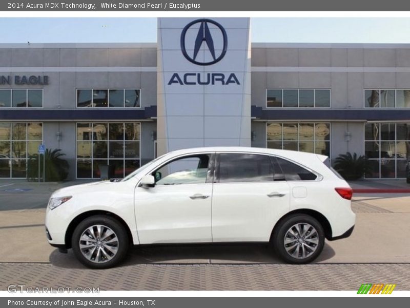 White Diamond Pearl / Eucalyptus 2014 Acura MDX Technology