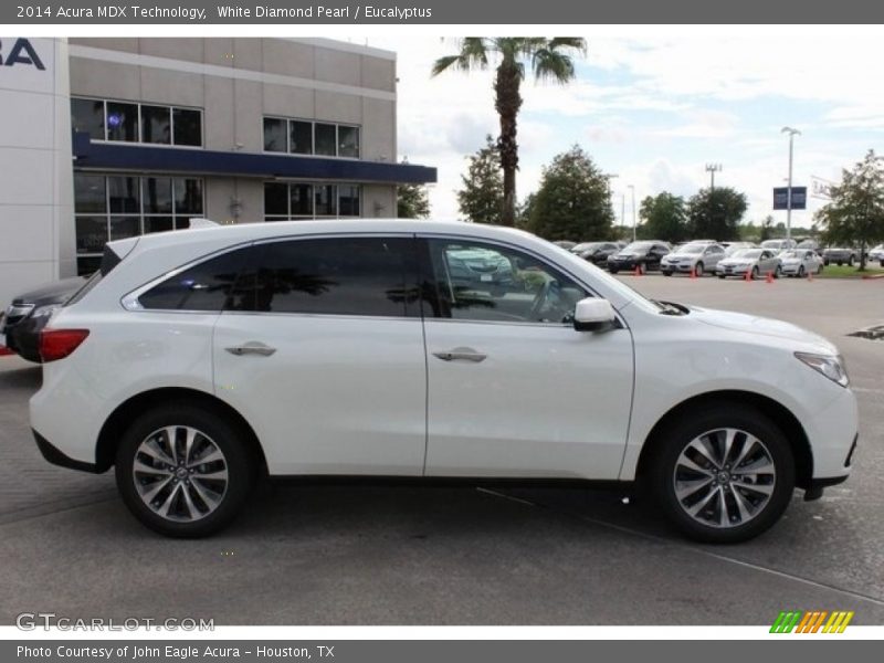 White Diamond Pearl / Eucalyptus 2014 Acura MDX Technology