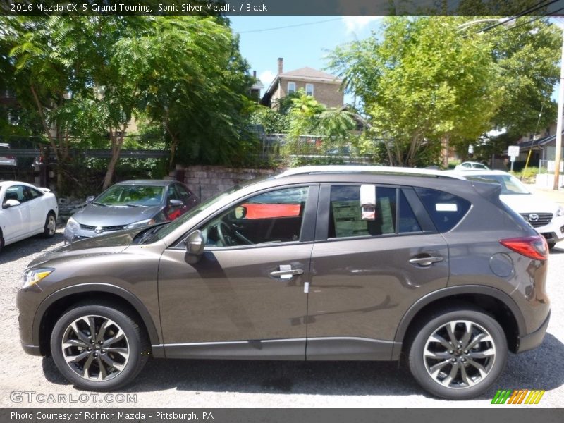 Sonic Silver Metallic / Black 2016 Mazda CX-5 Grand Touring