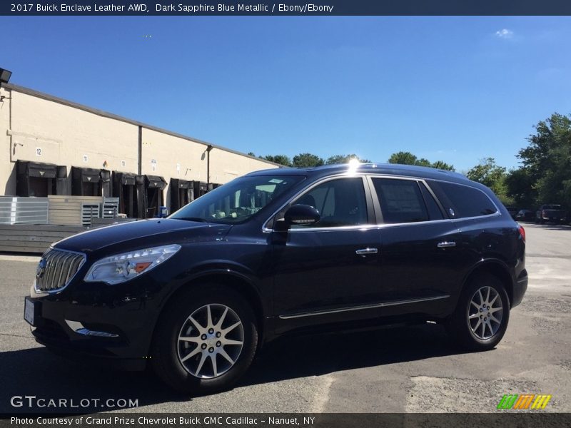 Dark Sapphire Blue Metallic / Ebony/Ebony 2017 Buick Enclave Leather AWD