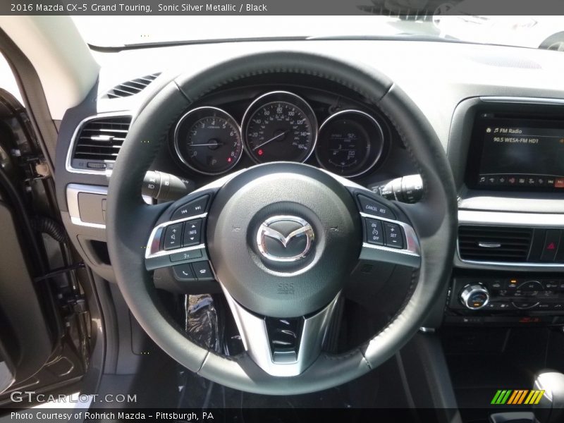 Sonic Silver Metallic / Black 2016 Mazda CX-5 Grand Touring