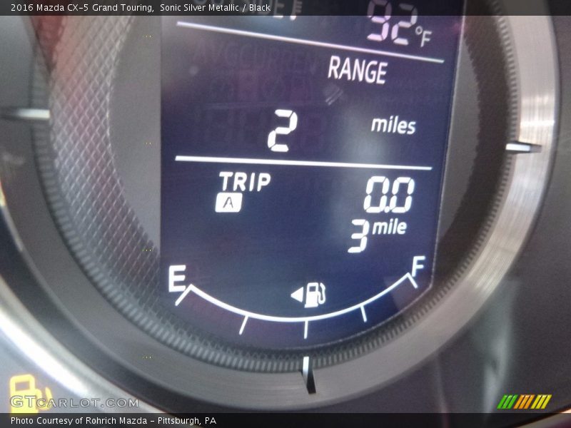 Sonic Silver Metallic / Black 2016 Mazda CX-5 Grand Touring