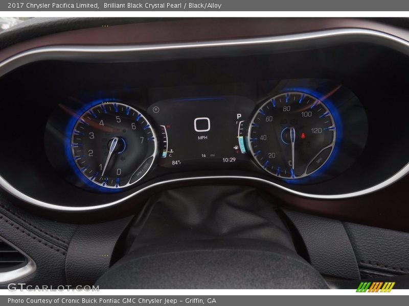 Brilliant Black Crystal Pearl / Black/Alloy 2017 Chrysler Pacifica Limited