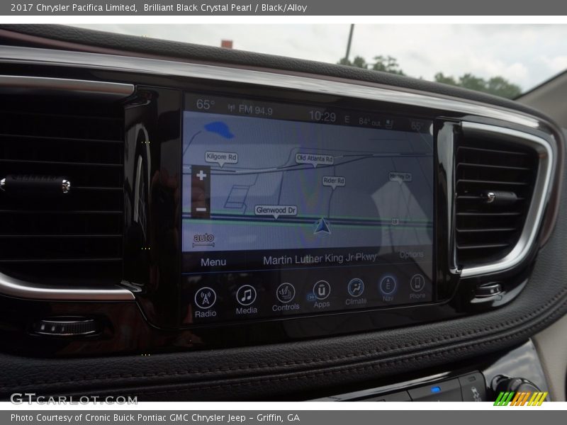 Brilliant Black Crystal Pearl / Black/Alloy 2017 Chrysler Pacifica Limited