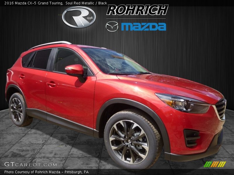 Soul Red Metallic / Black 2016 Mazda CX-5 Grand Touring