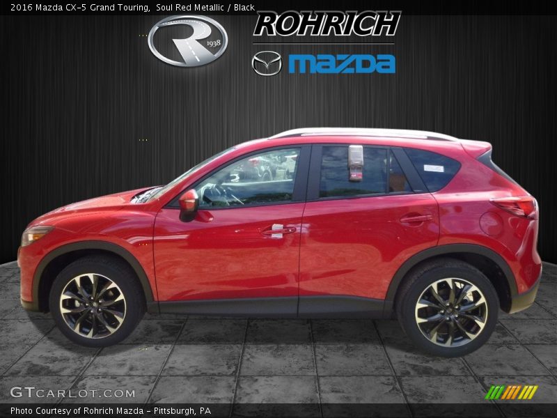 Soul Red Metallic / Black 2016 Mazda CX-5 Grand Touring