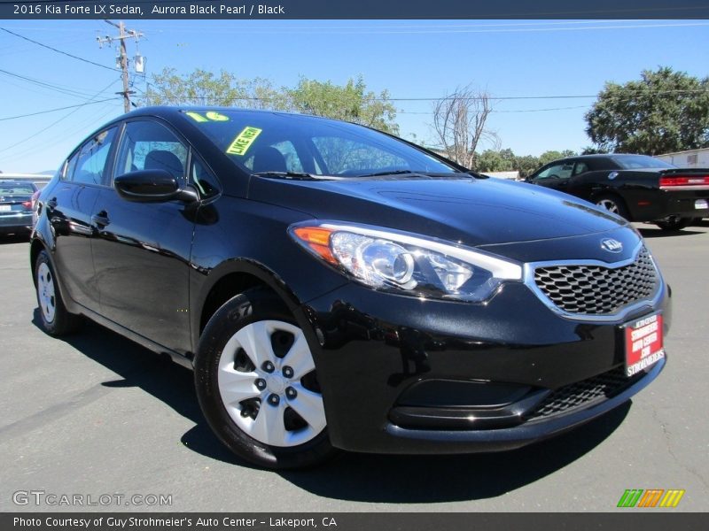 Aurora Black Pearl / Black 2016 Kia Forte LX Sedan