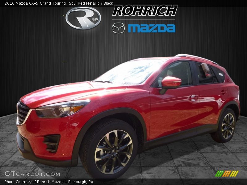 Soul Red Metallic / Black 2016 Mazda CX-5 Grand Touring