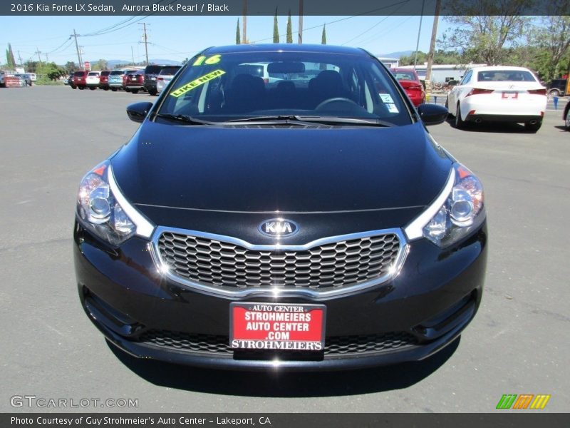Aurora Black Pearl / Black 2016 Kia Forte LX Sedan