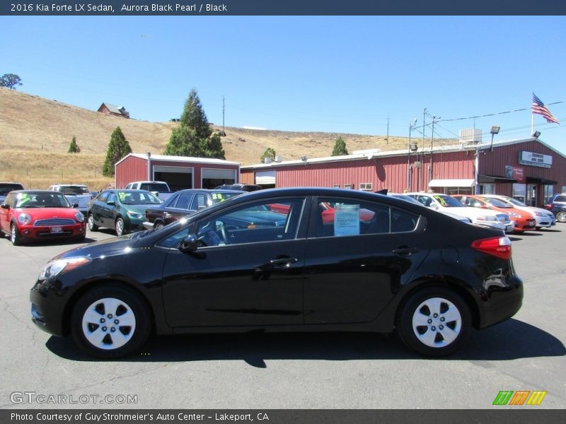 Aurora Black Pearl / Black 2016 Kia Forte LX Sedan