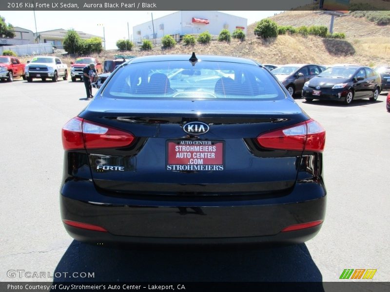 Aurora Black Pearl / Black 2016 Kia Forte LX Sedan