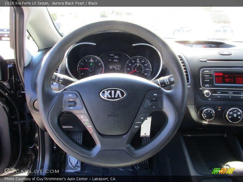 Aurora Black Pearl / Black 2016 Kia Forte LX Sedan
