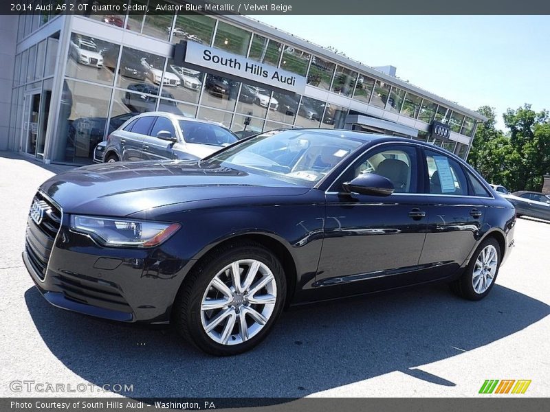 Aviator Blue Metallic / Velvet Beige 2014 Audi A6 2.0T quattro Sedan
