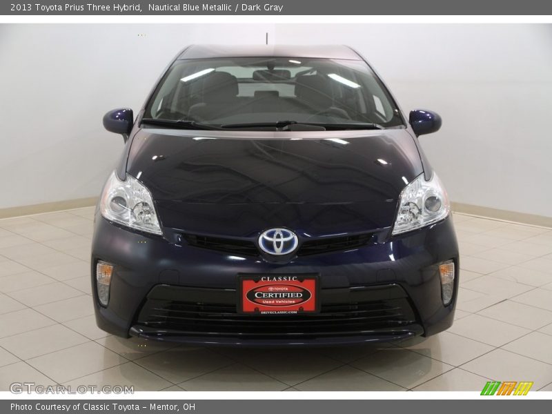 Nautical Blue Metallic / Dark Gray 2013 Toyota Prius Three Hybrid