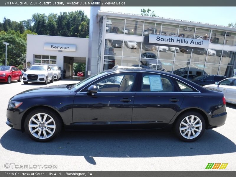 Aviator Blue Metallic / Velvet Beige 2014 Audi A6 2.0T quattro Sedan