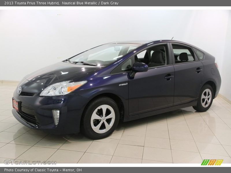 Nautical Blue Metallic / Dark Gray 2013 Toyota Prius Three Hybrid