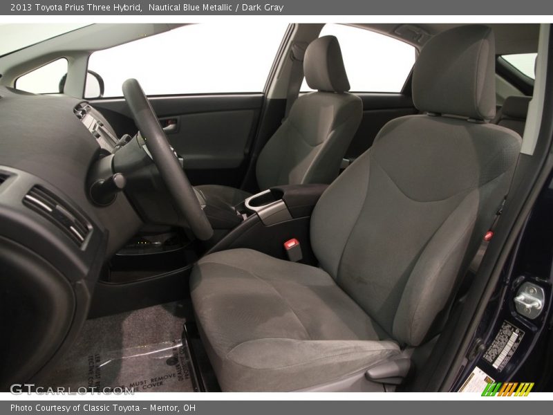 Nautical Blue Metallic / Dark Gray 2013 Toyota Prius Three Hybrid