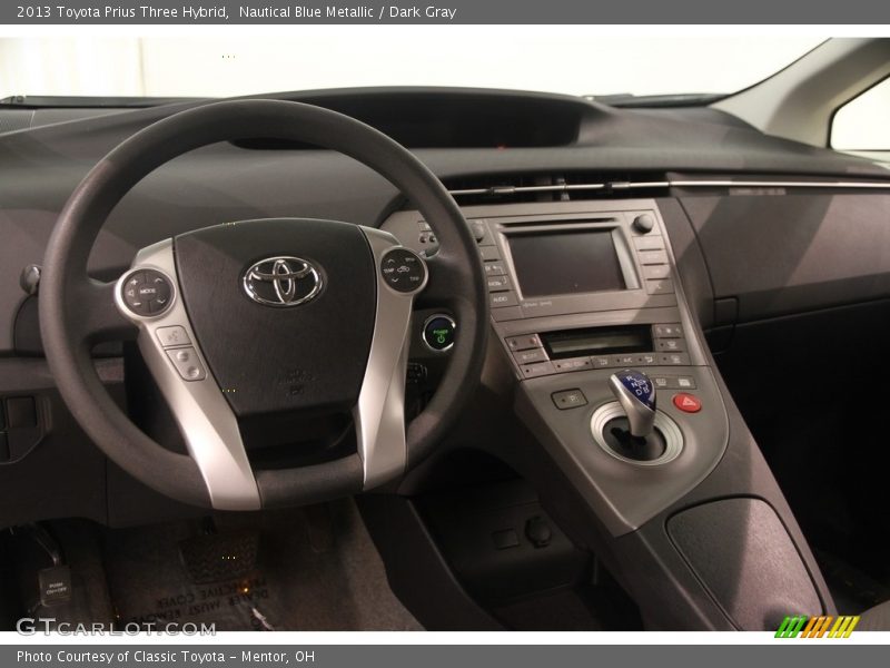 Nautical Blue Metallic / Dark Gray 2013 Toyota Prius Three Hybrid