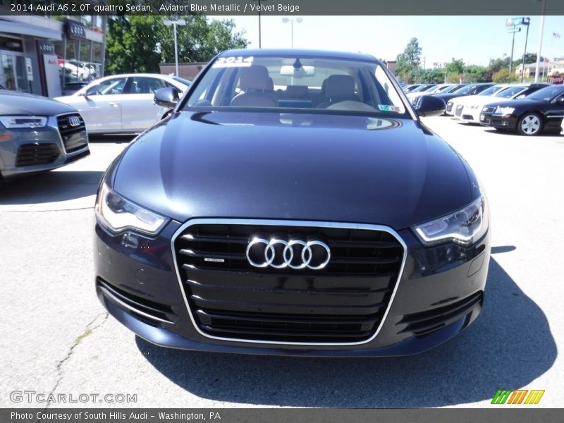 Aviator Blue Metallic / Velvet Beige 2014 Audi A6 2.0T quattro Sedan