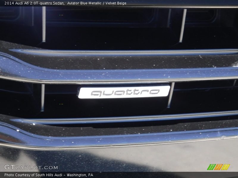 Aviator Blue Metallic / Velvet Beige 2014 Audi A6 2.0T quattro Sedan