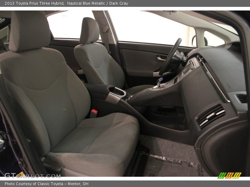Nautical Blue Metallic / Dark Gray 2013 Toyota Prius Three Hybrid