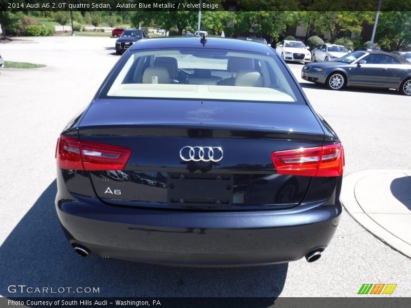 Aviator Blue Metallic / Velvet Beige 2014 Audi A6 2.0T quattro Sedan