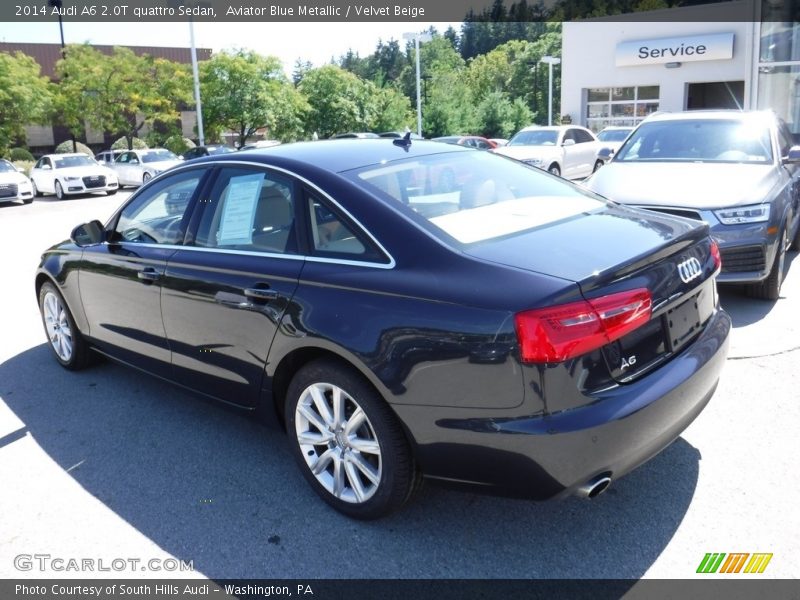 Aviator Blue Metallic / Velvet Beige 2014 Audi A6 2.0T quattro Sedan
