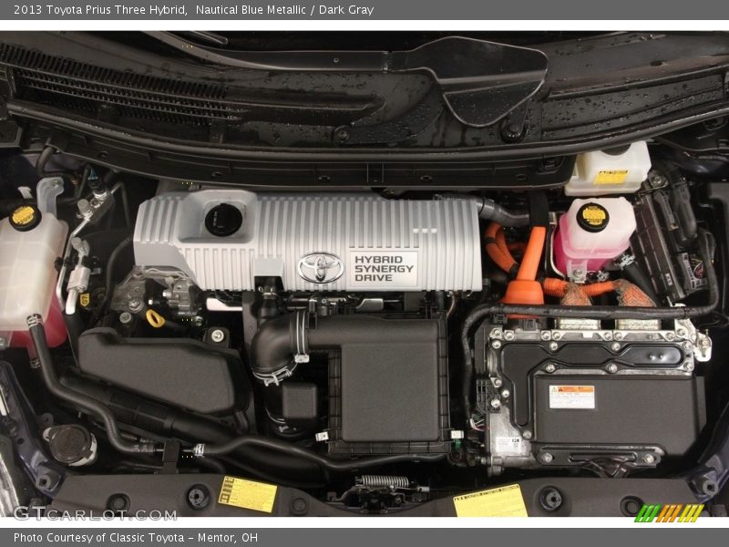 Nautical Blue Metallic / Dark Gray 2013 Toyota Prius Three Hybrid