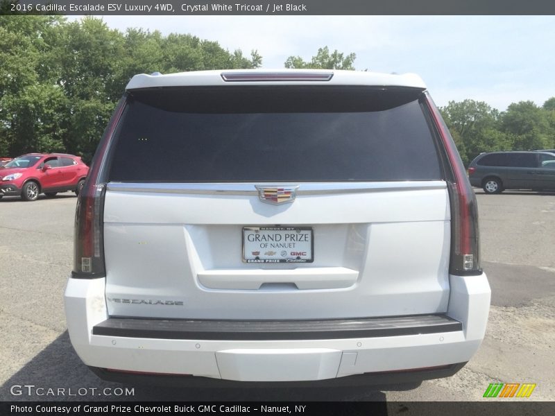 Crystal White Tricoat / Jet Black 2016 Cadillac Escalade ESV Luxury 4WD