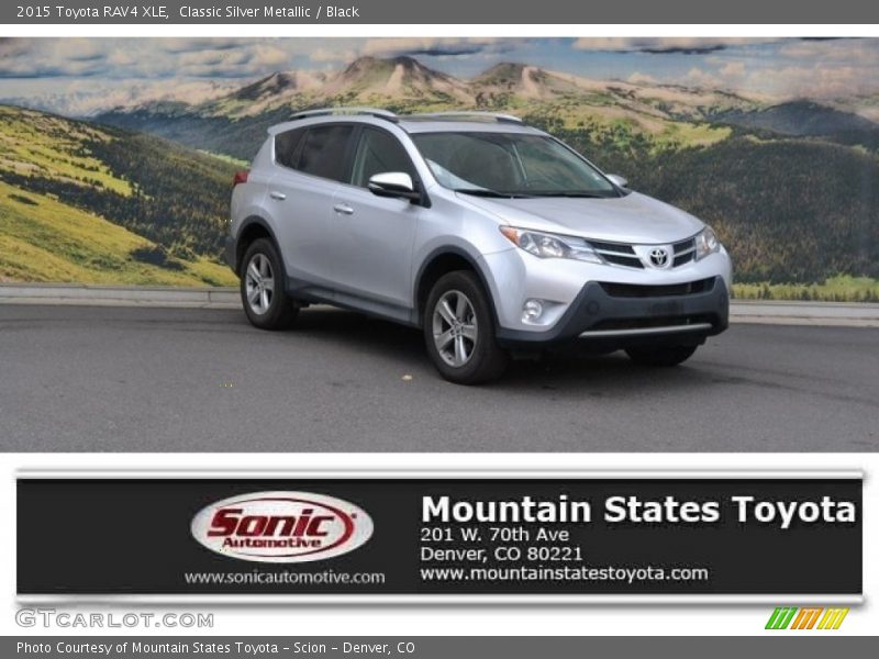 Classic Silver Metallic / Black 2015 Toyota RAV4 XLE