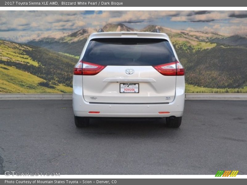 Blizzard White Pearl / Dark Bisque 2017 Toyota Sienna XLE AWD