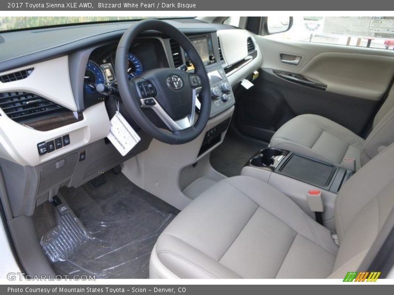  2017 Sienna XLE AWD Dark Bisque Interior
